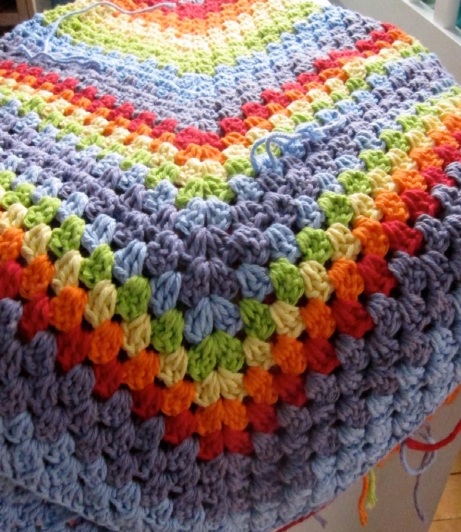 rainbow blanket wip 1