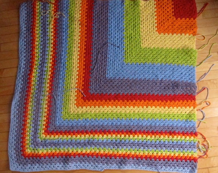 rainbow blanket wip 2